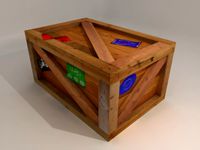 Vintage Crate with Stickers