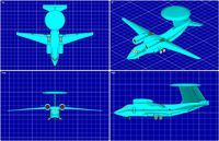 An-71 Madcap (Rev) AEW Aircraft Solid Assembly Model