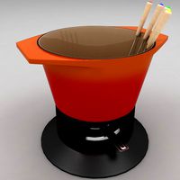 Fondue pot 3d