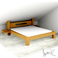 Bed of wood beam