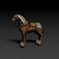 Low Poly Armored Horse