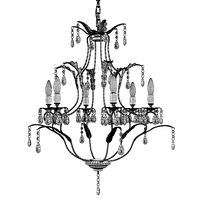 classic forged bronze crystal glass chandelier candle