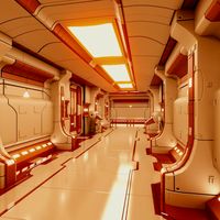 Starship Corridor HD 2 3D Model