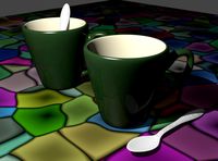 Mug and spoon
