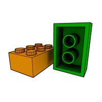 Lego Brick 2x3 Block