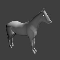 Lowpoly horse basemesh