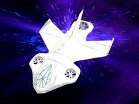 Low-poly spaceship (Demoscene element)