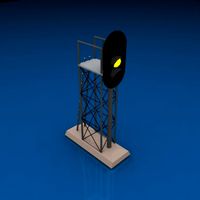 Pelican 3 Light Vertical Signal - Yellow