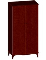 Mahogany Wardrobe with Shelves and Drawers