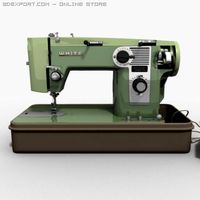 White Sewing Machine Model 530 3D Model
