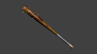 Baseball bat with nail