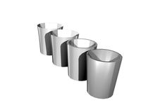 4 Dustbins Low-Poly