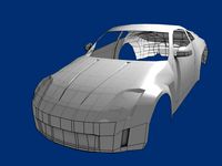Body of Nissan 350Z Low-Poly