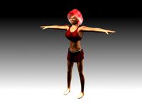 Sexy Woman for 3dsMAX 6 with Ornatrix
