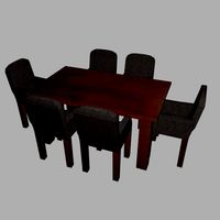 wooden diner table and chairs