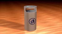 Urban Cement Trash Can
