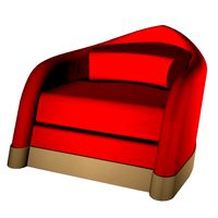 Swept Back Contemporary Chair.3dm