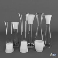 Six Glass Vases
