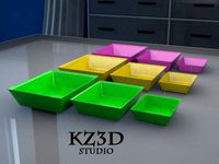 3 sets of Square Bowl for serving