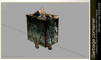 Lowpoly garbage dumpster