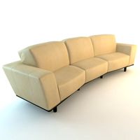 Curved Contemporary Sofa 3D Model