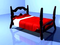 Bed-Mahogany