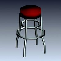 lowpoly barstool