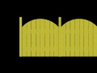 Nice smooth wooden fence 3D Model