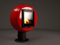 Fireplace Nordica Fireball Bianco Infinity 3D Model