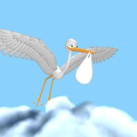 Cartoon Stork
