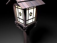 old japanese street lamp