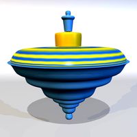 Child"s Toy Spinning Top A
