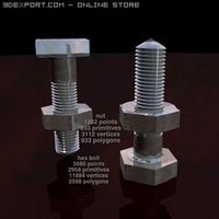 Hexagon bolt 3D Model