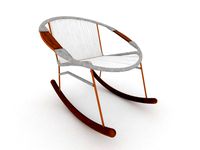 Chair plastic rattan white