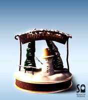 snowglobe snow man