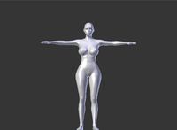 High poly female base mesh