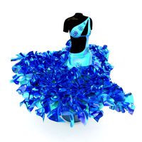 Dress for dancing with crystals