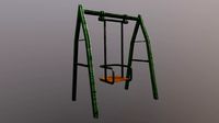 swing or teeterboard Low-poly 3D model