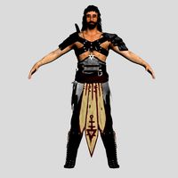 Barbarian Warrior Low poly (15K)