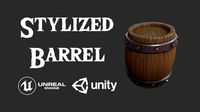 Stylized Wooden Barrel