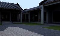 Full model 3D model of ancient courtyard house