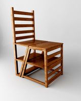 folding chair in stairs