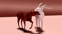 Deers Albi and Fama (Low Poly)