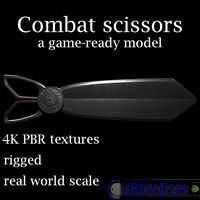 Combat scissors (game model, rigged)