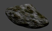 Low Poly Moss Rock Long