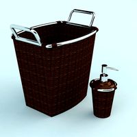Rattan & Metal Bath Accessories