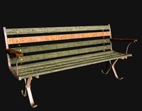 Old Weathered Rusty Bench