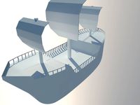 Pirate Ship - Low Poly - No Texture