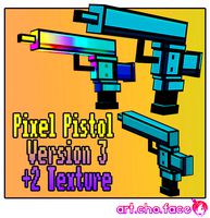 Low Poly Pixel Pistol Version 3