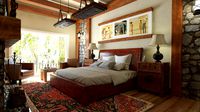 bedroom interior scene